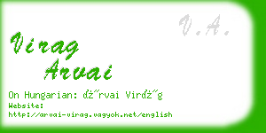 virag arvai business card